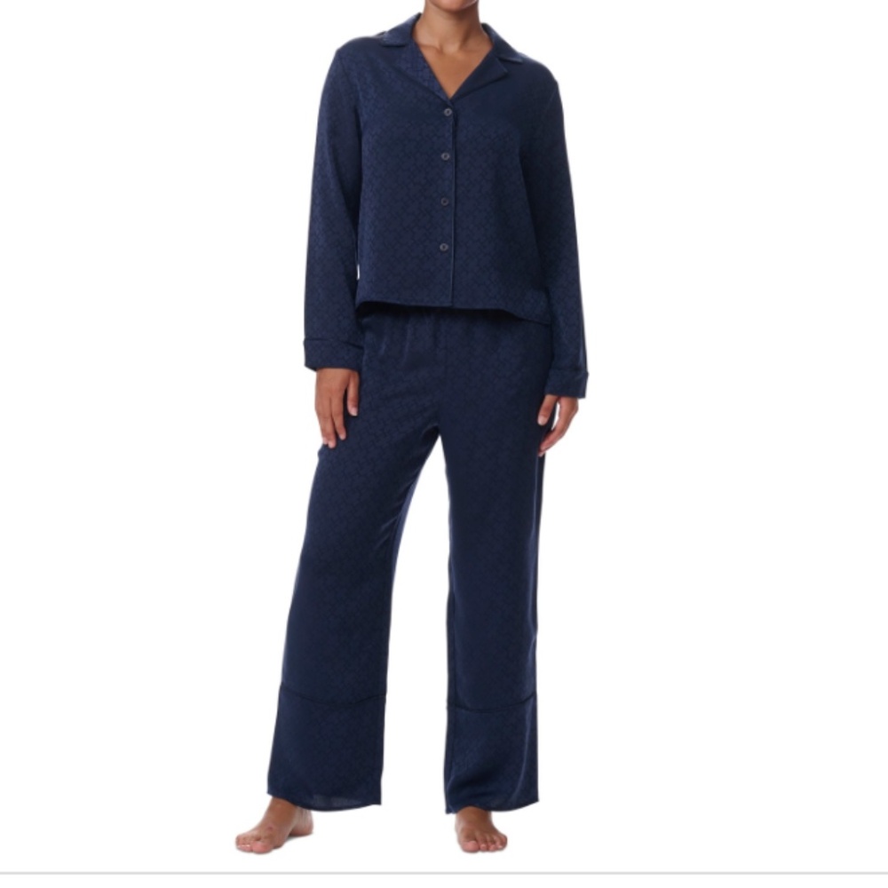 Tommy Hilfiger Women's Allover Monogram Print Sleep Set - Blue -NWT
